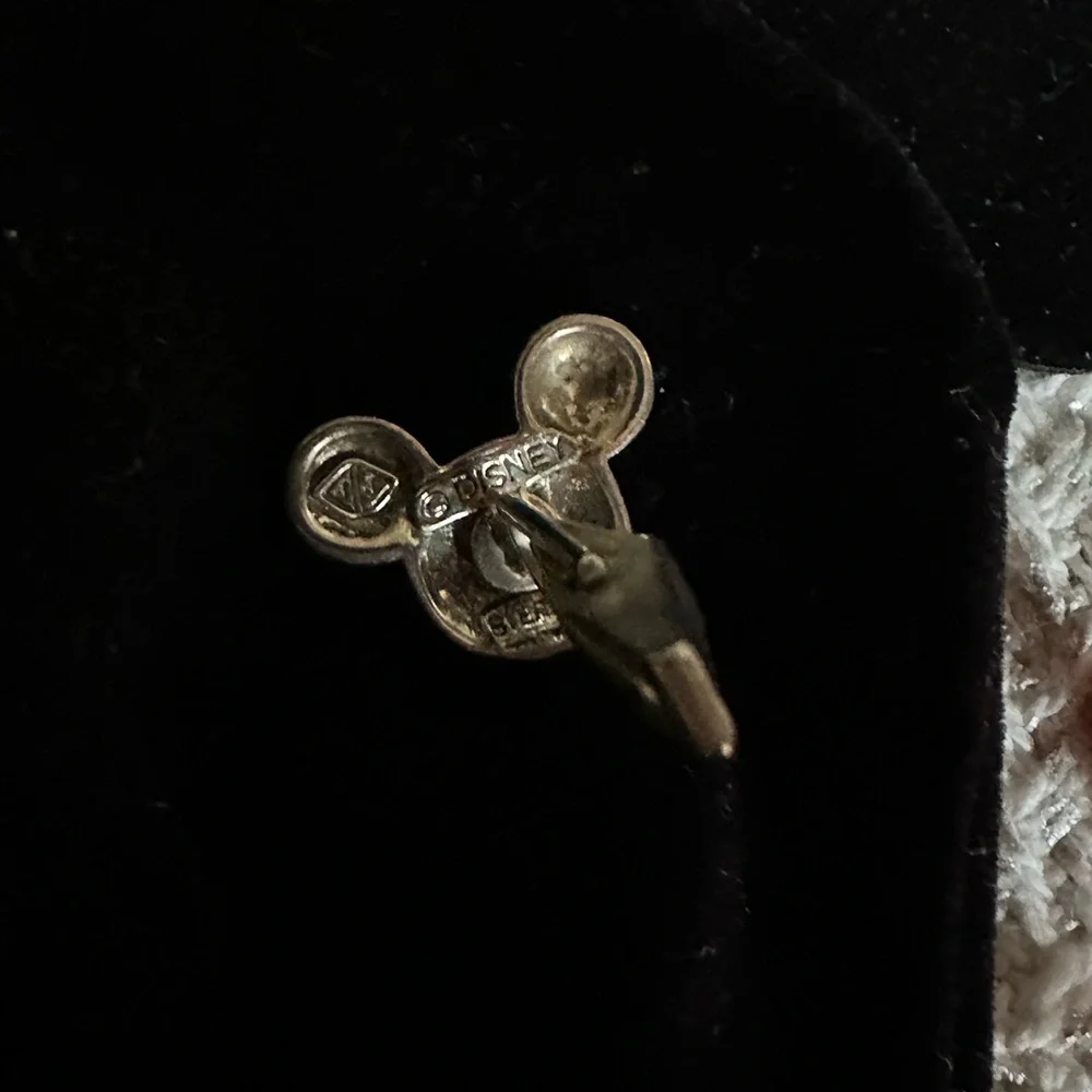 VINTAGE DISNEY MICKEY MOUSE CUFFLINKS SIGNED JUDITH JACK STERLING & MARCASITE
